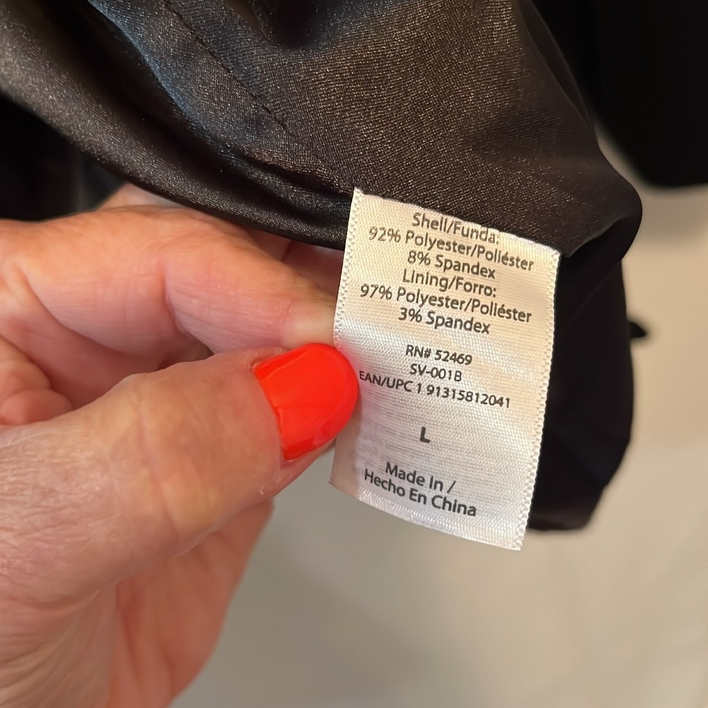 SOFIA Jeans Black Double-Breast Blazer Velvet feel USED excellent condition Sz L - Picture 5 of 8